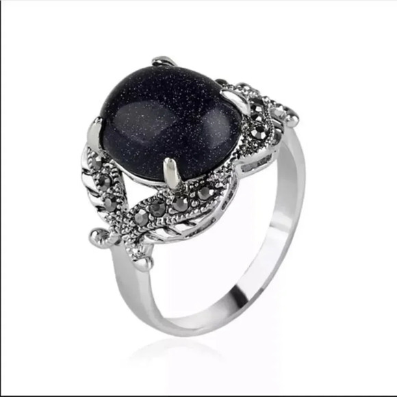 - Blue sand natural stone ring - Picture 2 of 6